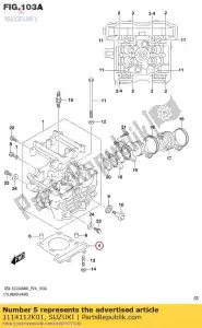 suzuki 1114112K01 junta, cabeça do cilindro - Lado inferior