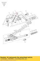 moer, links, m6x1. 0, slv van Triumph, met onderdeel nummer T3350304, bestel je hier online: