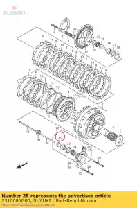 suzuki 2316606G00 capa, poeira - Lado inferior