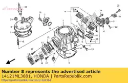 Aquí puede pedir tapón, válvula de láminas de Honda , con el número de pieza 14121ML3681: