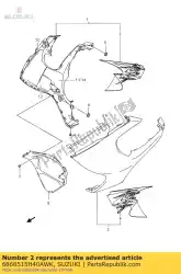 Ici, vous pouvez commander le ruban, côté capot, auprès de Suzuki , avec le numéro de pièce 6868515H40AWK: