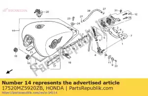 Honda 17520MZ5920ZB establecer ilust * type8 * - Lado inferior