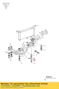 Triumph T2102605 guide de tuyau - La partie au fond