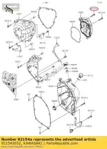 kawasaki 921542652 01 bolt,6x30 - Bottom side