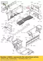 140921189, Kawasaki, 01 couverture,côté,droit,fr kawasaki  820 1000 2017 2018 2019 2020 2021, Nouveau