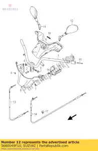 suzuki 5660049F10 espejo uh125 - Lado inferior