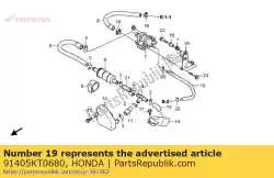 Here you can order the no description available at the moment from Honda, with part number 91405KT0680: