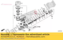 Aquí puede pedir conjunto de cilindro, maestro (coo) de Honda , con el número de pieza 45500HL3315: