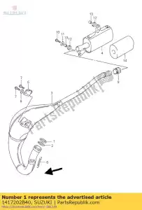 suzuki 1417202B40 gasket,exhaust - Bottom side