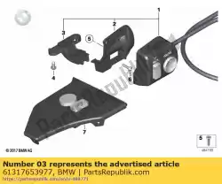 Here you can order the bracket for switch housing, left from BMW, with part number 61317653977: