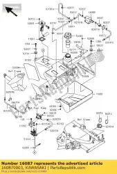 Qui puoi ordinare controllo valvole ksv700a6f da Kawasaki , con numero parte 160870003: