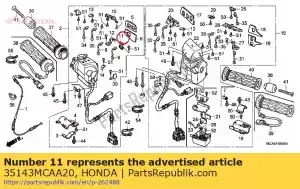 honda 35143MCAA20 lens, r. lower(a) - Bottom side