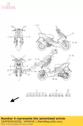 Aqui você pode pedir o gráfico 1 em Yamaha , com o número da peça 1BXF83916000: