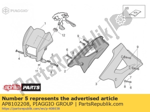 aprilia AP8102208 guide de câble de durite de frein avant - La partie au fond