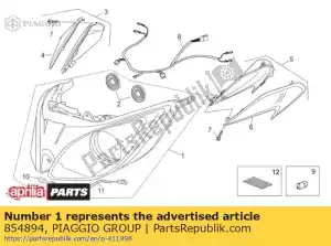 Piaggio Group 854894 farol - Lado inferior