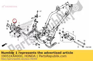 Honda 19051KA4000 rubber, radiator montage - Onderkant