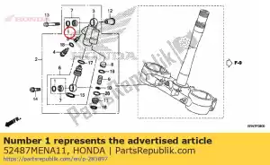 Honda 52487MENA11 anel, rolha - Lado inferior
