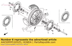 Here you can order the wheel se*nh-206m* from Honda, with part number 44650MM5305ZD: