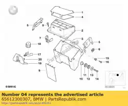 Here you can order the gasket - 1230mm          from BMW, with part number 65612300307: