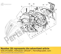 65634100BT, Piaggio Group, Cobrir     , Novo