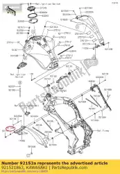 Ici, vous pouvez commander le col, 6. 5x10x5. 3 zr1000fef auprès de Kawasaki , avec le numéro de pièce 921521863: