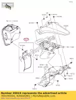 350190004, Kawasaki, patta, parafango rr, fr klx300-a8 kawasaki  d klx 125 250 300 650 1993 1994 1995 1996 1997 1998 1999 2000 2001 2002 2003 2009 2010 2011 2012 2013 2014 2015 2016 2017 2018 2019 2020 2021, Nuovo