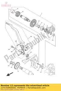 yamaha 214156860000 arruela, trava - Lado inferior