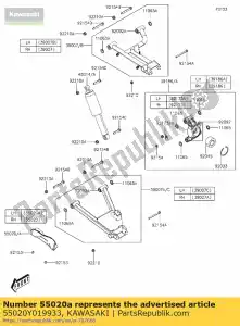 kawasaki 55020Y019933 01 guard,rr,lh,s.black - Bottom side