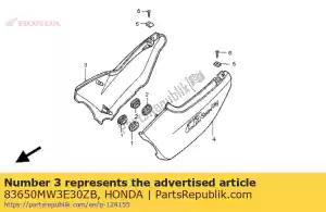 honda 83650MW3E30ZB conjunto de capa, r. lado (wl) * type11 * (type11) - Lado inferior