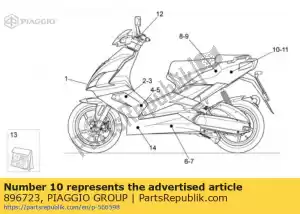 Piaggio Group 896723 rechter achterkuip dec. 50 - Onderkant