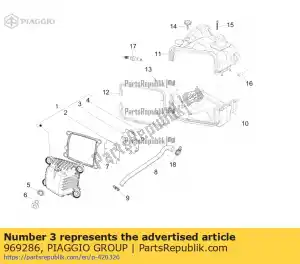 Piaggio Group 969286 plato - Lado inferior