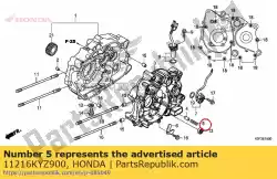 Aqui você pode pedir o mola, impulso de rolamento em Honda , com o número da peça 11216KYZ900: