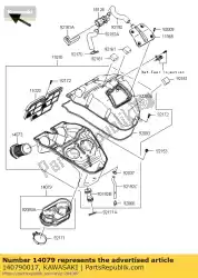 Here you can order the holder-assy er650a6s from Kawasaki, with part number 140790017: