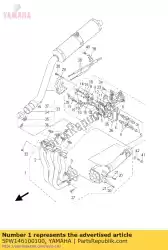 Here you can order the exhaust pipe assy 1 from Yamaha, with part number 5PW146100100: