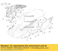 67551300DT, Piaggio Group, Alerón de cubierta vespa vespa zapm80100, zapm80101, zapma7100 zapm80101 zapm808g, zapm80200, zapm8020, zapma7200, zapma78g zapma720 zapma78g,  zapmd710 zapmd7200,  946 125 150 946 2013 2014 2015 2016 2017 2018 2019 2020 2021 2022, Nuevo
