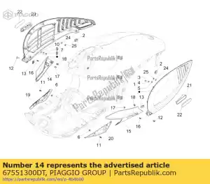 Piaggio Group 67551300DT spoiler di copertura - Il fondo
