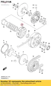 Suzuki 2150105H41 conjunto de embreagem, # 1 - Lado inferior