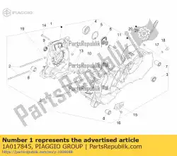 Ici, vous pouvez commander le carter moteur p zip 50 21 auprès de Piaggio Group , avec le numéro de pièce 1A017845: