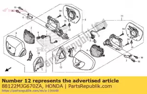 Honda 88122MJG670ZA lichaam, l * nha86m * - Onderkant