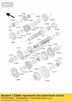 132601981, Kawasaki, engrenage, sortie 4e, 29t zx636-a1h kawasaki zx 600 2002, Nouveau