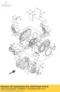 yamaha 5KM153510000 plug, drain - Bottom side