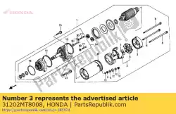 beugel b, einde van Honda, met onderdeel nummer 31202MT8008, bestel je hier online: