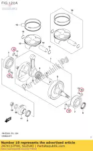 Suzuki 2474137F00 houder, krukken - Onderkant