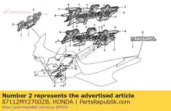 Qui puoi ordinare nessuna descrizione disponibile al momento da Honda , con numero parte 87112MY2700ZB: