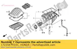 Here you can order the no description available at the moment from Honda, with part number 17235KTYD31: