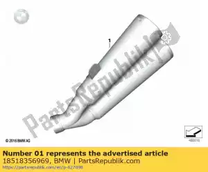 bmw 18518356969 silencioso traseiro - akrapovic - Lado inferior