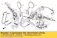 17920MCC000, Honda, cable comp. b, acelerador honda cb 1100 2000 2001, Nuevo