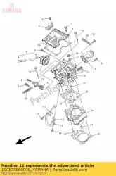 Here you can order the joint, carburetor 1 from Yamaha, with part number 1SCE35860000: