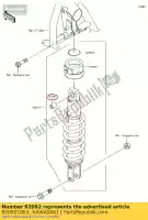 920921063, Kawasaki, busrubber kl650-a1 kawasaki  klr tengai 500 650 1987 1988 1989 1990 1991 1995 1996 1997 1998 1999 2001 2002 2003 2004 2017 2018, Nieuw