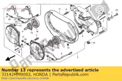 Ici, vous pouvez commander le vis, spéciale auprès de Honda , avec le numéro de pièce 33142MM9003: